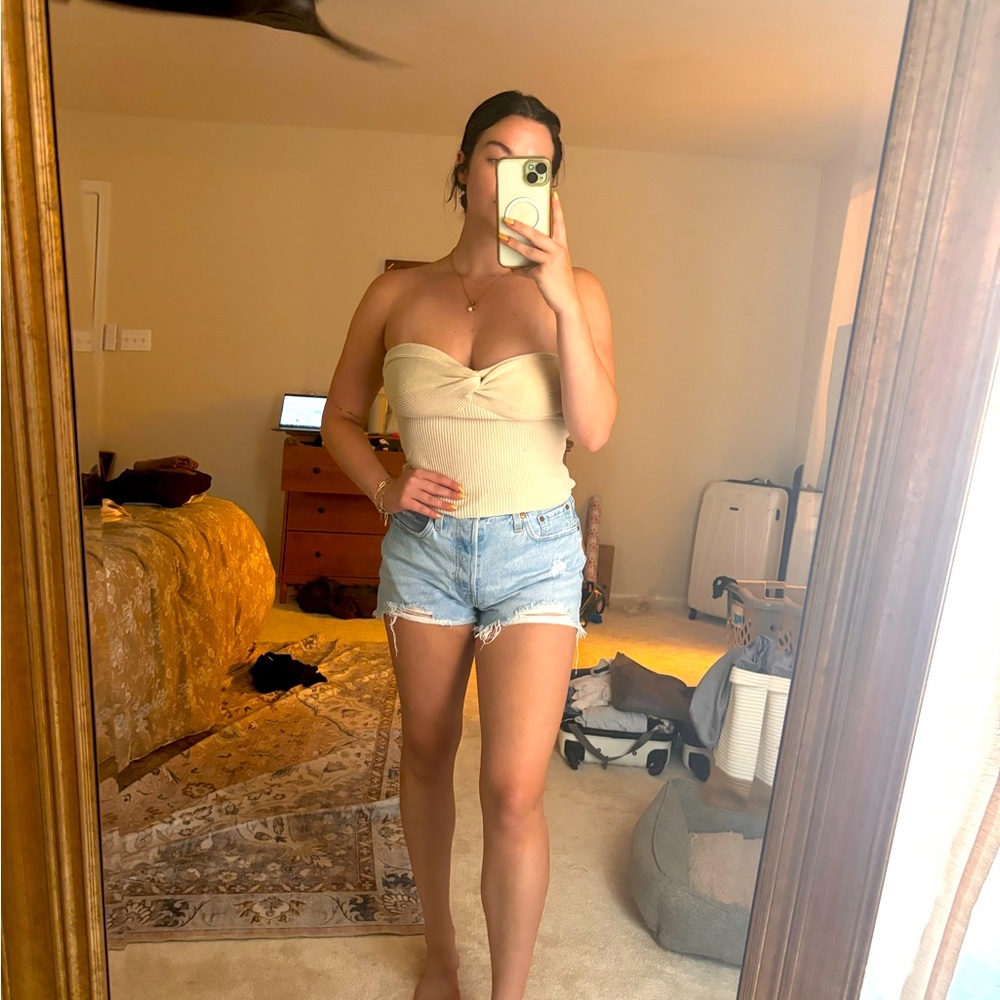 Strapless Knit Top